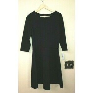 New with tags Women's JM Studio by John Meyer Quilted A line Black Dress Size 8